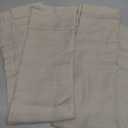 Chyhomenyc 2 Panels Kitchen Curtains 36 Inch Length, Faux Linen Textured Small Cafe Curtains, Light Filtering Short Window Curtains for Bathroom Basement, Each 30x36 inch, Moon Beige