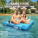 AWSUM Inflatable Floating Dock,6ft Air Platform Island for Water Activities