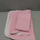 Washable Underpads, Heavy Absorbency Reusable Incontinence Pads for Kids, Adults, Elderly, and Pets, Waterproof Protection Floor (Pink and White, 18" x 24" - Pack of 4)