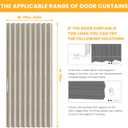 AJAZZ 100% Blackout Magnetic Door Curtain Accordion Doors Interior Folding Closet Door Curtain Invisible Applicable Bedroom Room Living Room Doorway (Cream White 42" W x 78" L) 1 Panel
