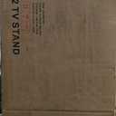 TV Stand for Living Room, Mid Century Modern Entertainment Center for 55/60 inch TVs, TV Console with Fluted Door Cabinets and Open Shelves, for Bedroom, Walnut