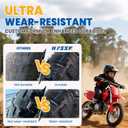 Wear-Resistant, Hyssk 2.50-10 6PR 38L DOT-Certified Heavy-Duty Dirt Pit Bike Front & Rear Tire and Inner Tube | Deep Tread | Fits CRF50/PW50 & 50cc Off-Road Bikes, 2.50/2.75-10