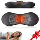 3 in 1 Upadate Rechargeable Electric Lumbar Support Pillow with Adjustable Height for Bed and Chair,Cordless Back Massager for Pain Relief Deep Tissue,Back Massager with Heat for Home & Office