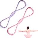 2PCS Figure 8 Resistance Band with Handles - Heavy Duty 8 Shaped Exercise Band for Shoulder Arm & Back Toning Full Body Workout Equipment for Home & Gym