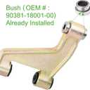 10L0L Set of 2 Golf Cart Front Lower Control Arm with Bushing Kit(JU0-F3570-20-00) for Yamaha G22/G29 G&E Carts,2 Sets with Collar and Thruts