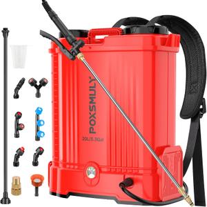 Battery Powered Backpack Sprayer for Mil-waukee M18 Battery, 5.3 Gallon, 100 PSI Electric Weed Sprayer, Yard Graden Sprayer with Telescopic Wand, 7 Nozzles, Backpack Sprayer 18v (Battery Not Included)