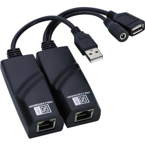 E-SDS USB 2.0 Extender to RJ45 Over Cat5 Cat5E Cat6 up to 196 Ft, USB Ethernet Extender Over Cat5/5E/6 Supports Windows/Mac/Vista, Plug and Play, No Driver Needed