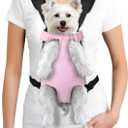 YUDODO Pet Dog Carrier Backpack Adjustable Dog Front Carrier, Legs Out Easy-Fit Dog Travel Backpack Carrier for Hiking Camping for Small Medium Dogs Cats and Rabbits (Large, Pink)