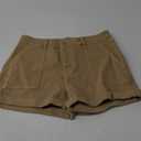 Casual 5-Button Khaki High-Waisted Shorts for Women, Size L