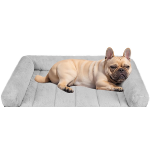 Veehoo Fluffy Plush Pillow Cushion, 32" x 25" Dog Couch Bed, Grey, CWC2331E