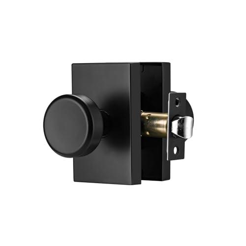STARPY Black Door Knobs, Interior Door Handles for Hall, Heavy Duty Door Knob Door Lever (Hall & Closet, Matt Black)