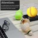 Baderke 1 Pcs Softball Display Case Acrylic Softball Baseball Stand Holder UV Protected Memorabilia Ball Box Clear Display Cube for Sports Ball Storage (Remove the Protective Film Before Use)