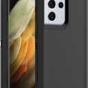 Case for Galaxy S21 Ultra, Heavy-Duty Tough Rugged Shockproof Drop Protective Cover Cases for Samsung Galaxy S21 Ultra, Black