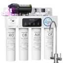 [Dual Flow] Waterdrop WD-T4-A Alkaline pH+ Reverse Osmosis Water Filter, NSF/ANSI 372 Certified, 10-Stage, 450GPD Tankless Undersink RO Filtration System, 2:1 Pure to Drain, BPA Free, Plug-in required