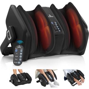 Foot Massager with Heat, FSA Eligible HSA Shiatsu Foot Calf Massager with Remote, Multi-Level Compression Deep Kneading Feet Massage Machine for Neuropathy, Plantar Fasciitis, Circulation