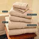 Preston Lane Douro Hand Towel Set 2 Pack Luxury Cotton Towels, Ultra Soft & Absorbent, Quick-Dry Spa-Quality Bathroom Towels, Made in Portugal, Clay 30 x 20