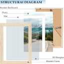 5x7 Wood Picture Frame with 4x6 Mat, Display 4x6 with Mat or 5x7 Without Mat, Wooden 5 by 7 Photo Frame, 5 x 7 Frame for Wall Hanging and Tabletop Display, 4 Pack, Natural Beige