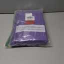 Party Solids Pack Of 12 Premium Plastic Tablecloth 54 Inch x 108 Inch Rectangle Table Cover - Purple