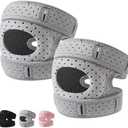 2PCS Knee Brace for Women and Men ,Knee Brace With Gel Padding，patellar stabilizing knee brace,Pain Relief Adjustable Patellar Tendon Support Sleeves Brace Knee Joint Strap for Arthritis,Running,Injury Recover(Grey,S/M)