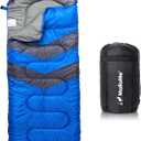 MalloMe Sleeping Bags for Adults Cold Weather & Warm - Backpacking Camping Sleeping Bag for Kids 10-12, Girls, Boys - Lightweight Compact Camping Essentials Gear Accessories Hiking Sleep Must Haves (0-45F XL Winter - Blue)