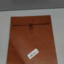 Brown PU Leather File Folder for Documents,Important Document Folder with String Tie,Laptop Sleeve Notebook Case,Leather File Organizer,A4 Envelopes Filing Folder