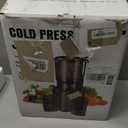 Juicer Machines with 5.8" Large Chute, 2-in-1 Cold Press Juicer for Whole Vegetables Fruits 400W, Masticating juicer Easy to Clean Juice Extractor Machine for Making Nut Mike, Juice, Premium Gray