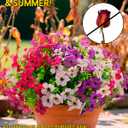 12Pk Daisy Artificial Flowers for Outdoors with Eucalyptus - UV Resistant Fake Flowers for Hanging Basket Vase Planter Window Box, Realistic Silk Faux Plants for Porch Garden Home Decor,White|Spring (Purple+white+wine Red)