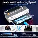 Buyounger 3-10 Mil Laminator Machine, 4-Roller Commercial Laminator Machine with 50 Laminating Sheets, 13 Inch Laminating Machine 11X17 with 1000mm/min Speed & REV Jam-Free for Office School Home