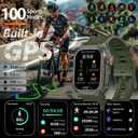 Military GPS Smart Watch for Men Pressure/Altitude/Compass,Fitness Smart Watch for Android Phones and iPhone,Outdoor Waterproof Fitness Tracker with Blood Oxygen/Heart Rate/Sleep/100+ Sport Modes
