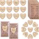 60 Set God Says You Are Inspirational Christian Gifts for Women Bulk, Religious Gifts Bulk Wooden Pocket Heart Token with Holy Encouragement Cards Prayer for Church Sunday School Women Coworker
