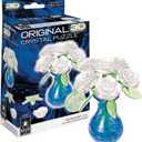 BePuzzled, Roses in Vase White, Original 3D Crystal Puzzle, Perfect for Puzzlers Ages 12 and Up, Challenging to Complete and Beautiful to Display, Collect Them All
