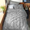 Bedsure Twin XL Comforter Set & Sheet Set, 5-Piece Grey Bed in a Bag