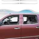 Polished Stainless Steel Chrome Window Sill Trims Compatible with Chevrolet Silverado 2019-2025 Exterior Accessory ABS 8ps(Stainless Steel,4Pcs/Set)