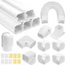 Cenipar 3" W 18.5Ft Mini Split Line Set Cover Line Set Cover Kit for Air Conditioner Mini Split Air Conditioner Heat Pump Durable Protection for Mini Split AC and Systems, Easy Installation