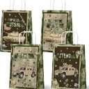 Outego 24 Pack Military Party Gift Bags, Army Camo Goodie Bags, Military Birthday Party Supplies, Soldier Theme Party Favor Bags with Handles
