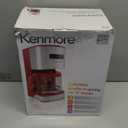 Kenmore Drip Coffee Maker - 12 Cup Programmable Cafe Machine With Glass Pot, Regular & Bold Brew, Auto Shut Off Large Water Reservoir, Reusable Filter, Kitchen Appliances For Cafeteria Barista, Red