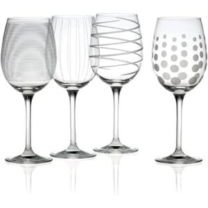 Mikasa Cheers White Wine Glasses Set of 4, 16-Ounce Elegant Glassware, Durable and Dishwasher Safe, Perfect for Everyday or Entertaining