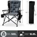TIMBER RIDGE Padded Oversized Folding Camping Chair, 500lbs