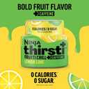 Ninja Thirsti Flavored Water Drops, FRUITI CHILL+ Lemon Lime, Bold Fruit Flavor with Caffeine,Sparkling or Still, Zero Calories, Zero Sugar, Makes 17, 12oz drinks, 3 Pack, WCFLELIAM