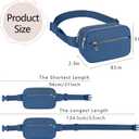2 x Fashion Fanny Bag-Waist Pack With Adjustable Belt Bag-Unisex Crossbody Pack For Travel Running Hiking-Blue
