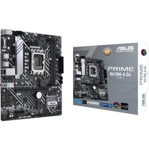 ASUS Prime H610M-A D4-CSM LGA 1700(Intel 12th Gen) Micro-ATX Commercial Motherboard (PCIe 4.0, DDR4, 2xM.2 Slots,1Gb LAN, Rear USB 3.2 Gen 2 Ports, DP/HDMI/D-Sub, SPI-TPM Header, ACCE)