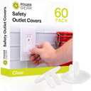 Power Gear Child Safety Electrical Outlet Covers, TamperResistant Plug Protectors for Standard Wall Outlets, BabyProof & ChildProof Safety Caps, Clear, 60 Pack, 54615