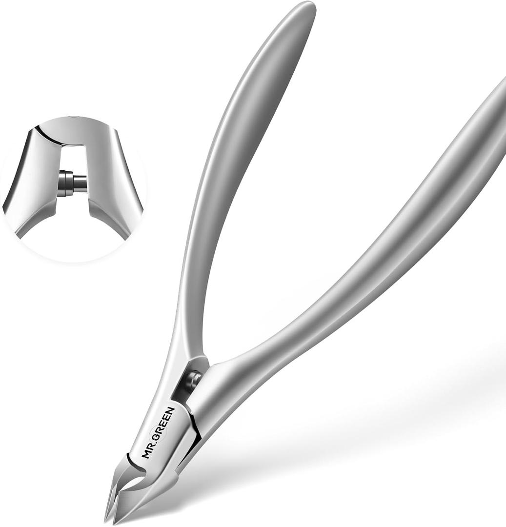 MR.GREEN Cuticle Nippers Innovate Cuticle Scissors Built-in Spring Clippers Trimmer Dead Skin Remover Manicure Beauty Tool (Cuticle Nipper)