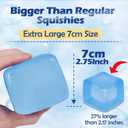 Adult-Size 2.76inch/7cm Stress Cube – Larger Than Mini Squishy Cubes, Slow-Rise Sensory Fidget for Stress Relief, Focus & Light Hand Exercise – Safe for Ages 3+ (Blue)