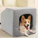 Hovicaed Indoor Dog House for Extra Large Medium Small Sized Dogs - Washable Removable Cushion and Cover Pet Orthopedic Dog Bed, Inside Dog House Large Space Strong Support, Cat Cute Tent Cave (L)