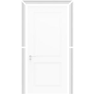 5 Pcs Mitered White PVC Brickmould Outdoor Door Trim Kit 1-1/4" x 2" x 81-3/4" Exterior Door Frame Kit
