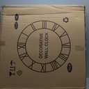 LEIKE 32" Oversized Large Wall Clocks,Silent,Non Ticking,Battery Operated Modern Round Big Wood Decorative Metal Wall Clock for Living Room, Bedroom,Kitchen,Farmhouse,Office Decor - Black,32 Inch (Redwood and Roman Number)