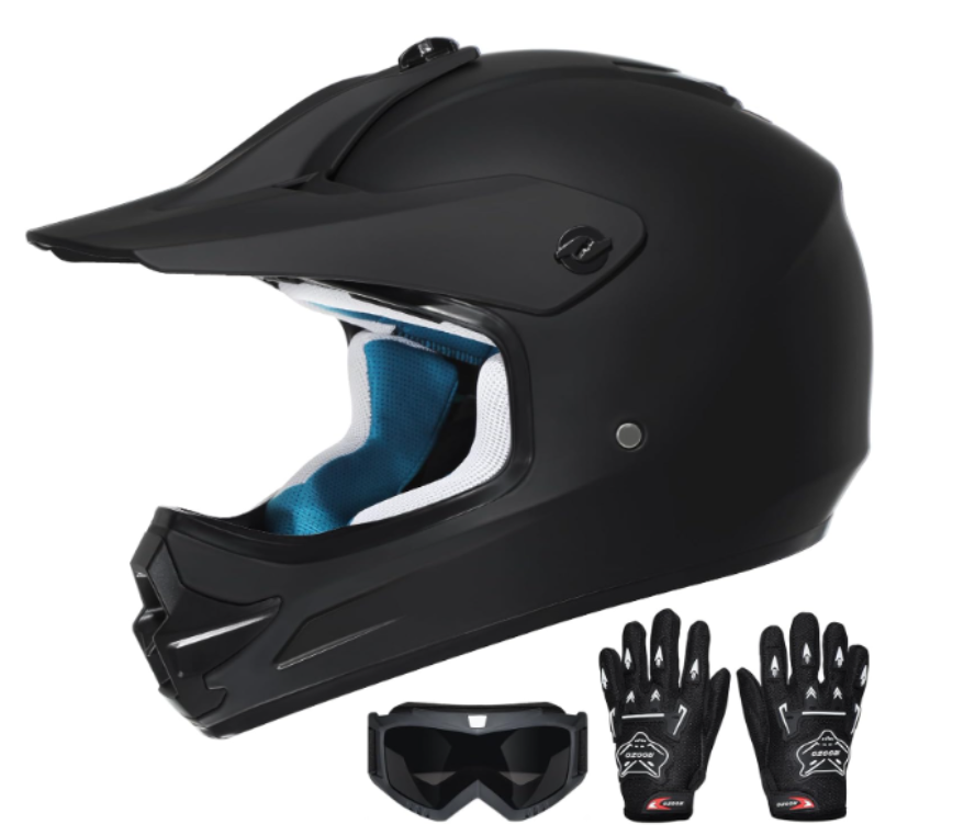 Roozo Youth Dirt Bike Helmet XL DOT Full Face ATV Motocross  Size M