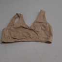 Motherhood Maternity Women's Soft Cotton Spandex Wrap Front Maternity & Nursing Sleep Bralette Bra S-3x (Nude 1 Pack)