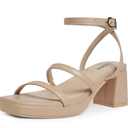 Platform Sandals for Women Open Toe Chunky Heels Two Strap 7cm/2.76" Platform Heels.8